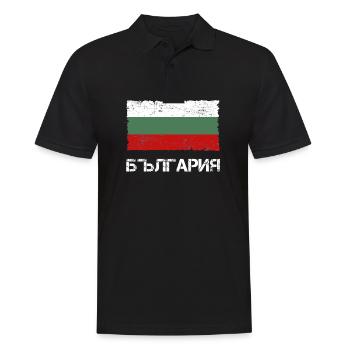 Bulgaria - Men's Polo Shirt - black - Front - Kai (181cm)