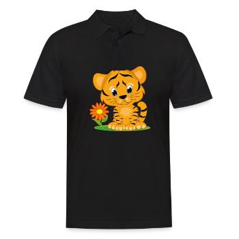 Baby tiger fleur enfants logo - Polo Homme - noir - Devant - Kai (181cm)