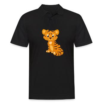 Baby tiger children - Men's Polo Shirt - black - Front - Kai (181cm)