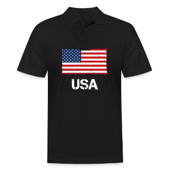 États-Unis - Polo Homme - noir - Devant - Kai (181cm)