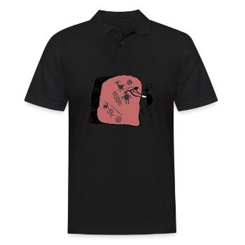 Cave artist - Men's Polo Shirt - black - Front - Kai (181cm)