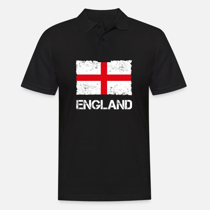 England - Men's Polo Shirt - black