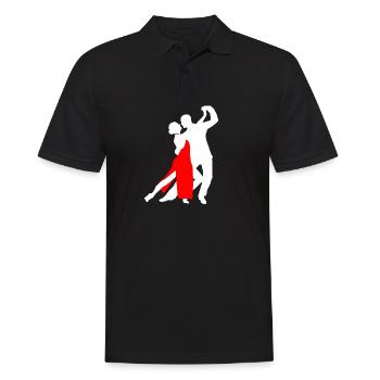 Danse Tango danse couple logo - Polo Homme - noir - Devant - Kai (181cm)