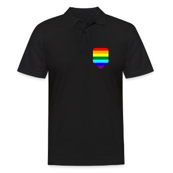 Poche de poitrine LGTB LGTB Pride Gay - Polo Homme - noir - Devant - Kai (181cm)