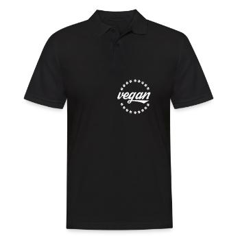 Vegan vegan végétalien - Polo Homme - noir - Devant - Kai (181cm)