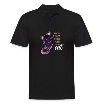 Doux cadeau de chat au clair de lune - Polo Homme - noir - Devant - Kai (181cm)