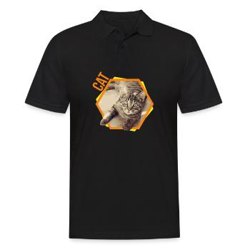Katze Bengalkatze Siam Perser Geschenk - Männer Poloshirt - Schwarz - Vorne - Kai (181cm)