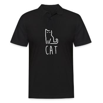 Cat cat gift idea - Men's Polo Shirt - black - Front - Kai (181cm)