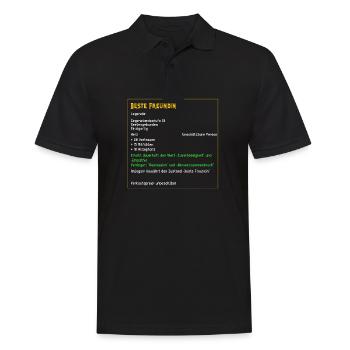 Legendäre Beste Freundin Legendär Held PC Zocken - Männer Poloshirt - Schwarz - Vorne - Kai (181cm)
