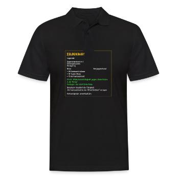 Legendaeres Heldenbaby Legendaer Baby Held PC Zock - Männer Poloshirt - Schwarz - Vorne - Kai (181cm)