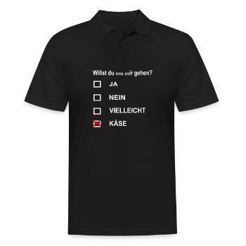 Willst du mit mir gehen? lustige Geschenkidee - Männer Poloshirt - Schwarz - Vorne - Kai (181cm)