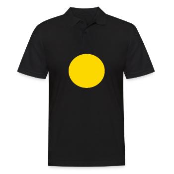 Gelb Kreis rund Sonne Shirt Geschenkidee Stylisch - Männer Poloshirt - Schwarz - Vorne - Kai (181cm)