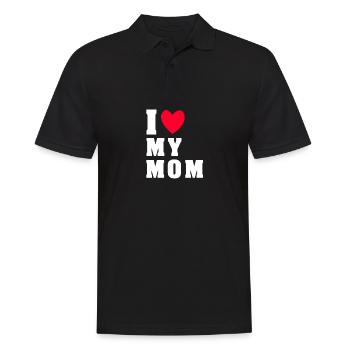 I Love my Mom - Männer Poloshirt - Schwarz - Vorne - Kai (181cm)
