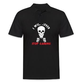 Gamer - Männer Poloshirt - Schwarz - Vorne - Kai (181cm)