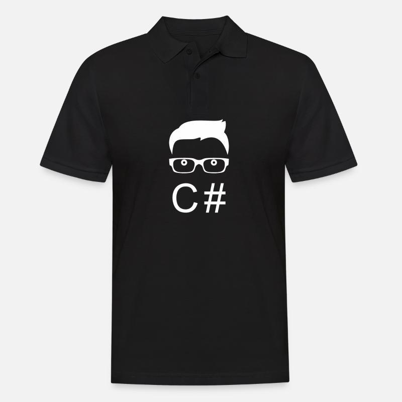 See Sharp C# C-Sharp - Männer Poloshirt - Schwarz