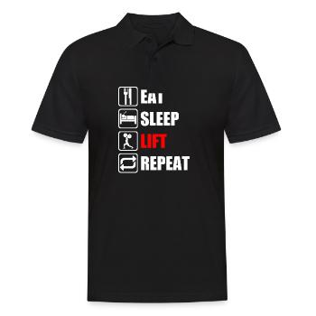 weightlifting - Men's Polo Shirt - black - Front - Kai (181cm)