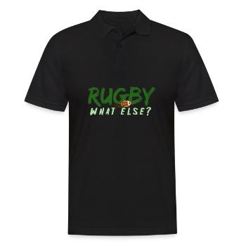 Rugby - Quoi d'autre? Hommes, femmes enfants cadeau - Polo Homme - noir - Devant - Kai (181cm)