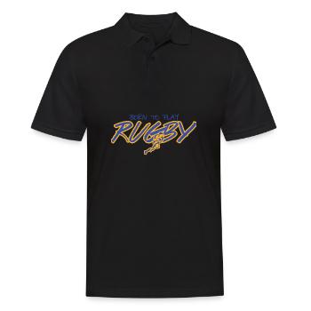 Born to play rugby! Men children man - Men's Polo Shirt - black - Front - Kai (181cm)