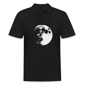 Dessin de croquis de lune - Polo Homme - noir - Devant - Kai (181cm)
