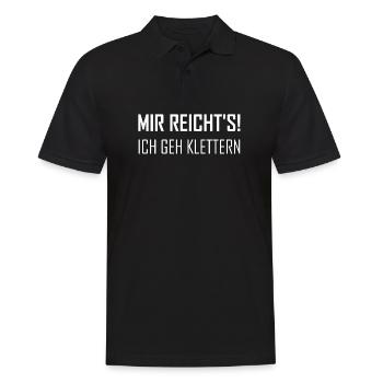 Enough for me I go climbing - Men's Polo Shirt - black - Front - Kai (181cm)