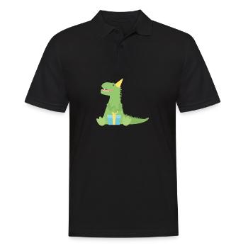 T Rex cadeau d’anniversaire - Polo Homme - noir - Devant - Kai (181cm)
