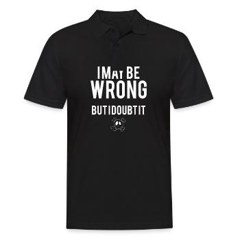 Dire des énonciations drôles sarcastique cadeau - Polo Homme - noir - Devant - Kai (181cm)