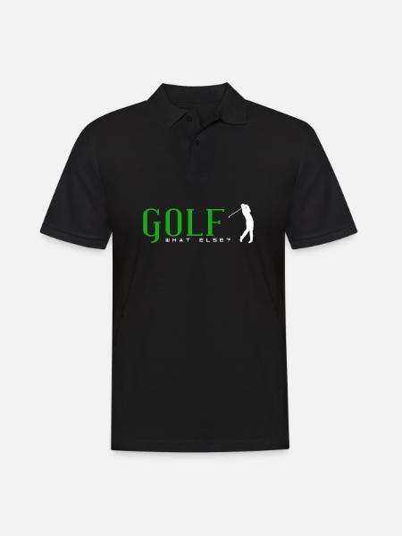 Golf quoi d'autre? Golfer Golden Men Femmes Enfants - Polo Homme - noir