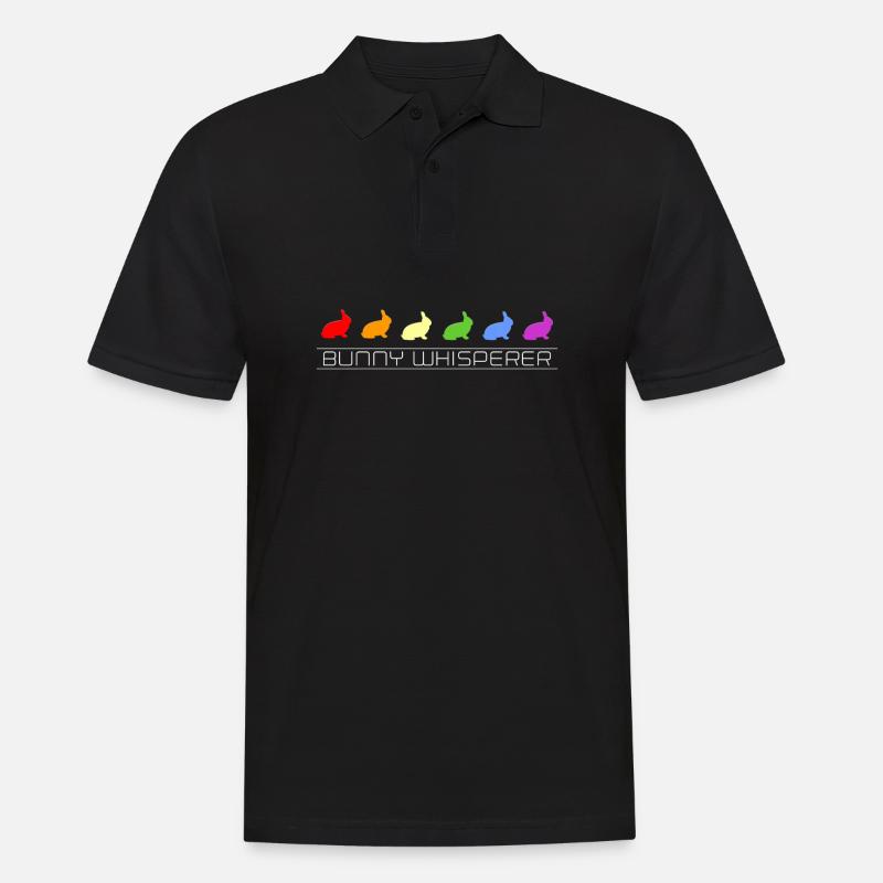 Hasenflüsterer - Männer Poloshirt - Schwarz