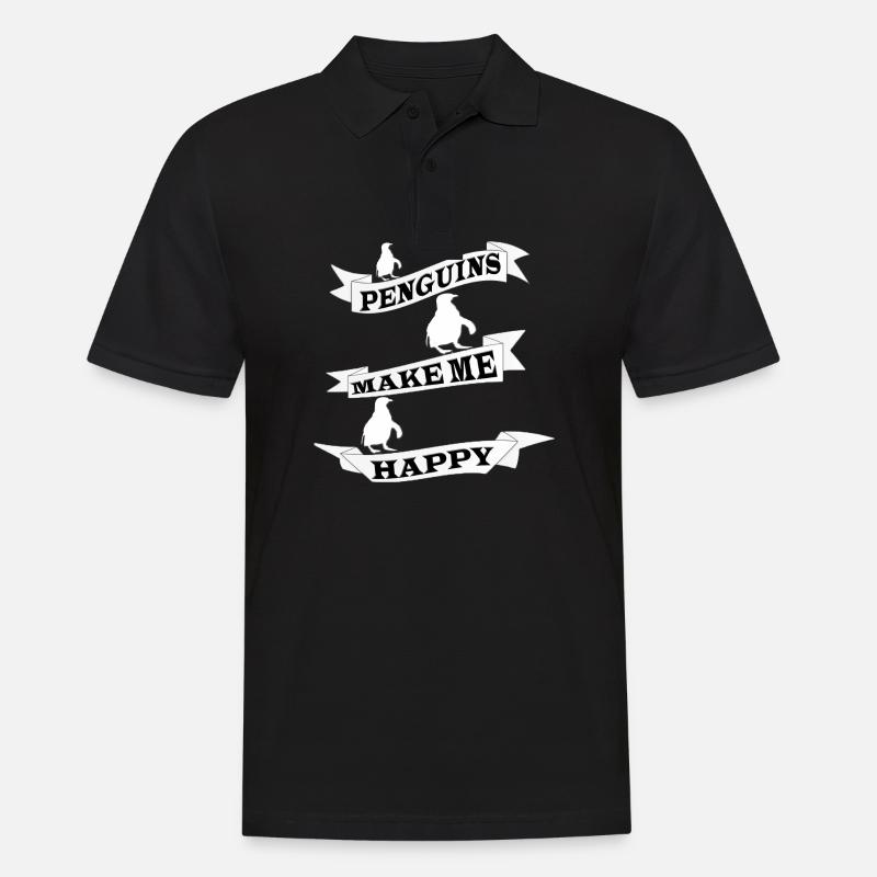 Pinguin - Männer Poloshirt - Schwarz