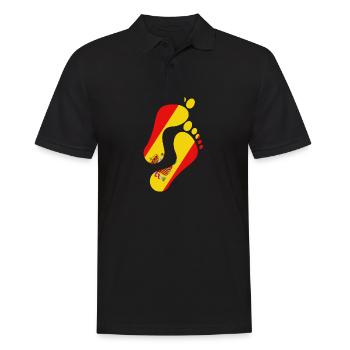 Spain flag footprint - Men's Polo Shirt - black - Front - Kai (181cm)