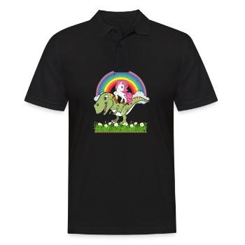 CHEMISE DE BÉBÉ DRÔLE | ENFANT DINOSAUR UNICORN - Polo Homme - noir - Devant - Kai (181cm)