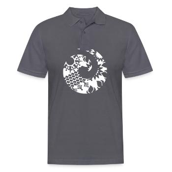 Maori Wave Koru Tattoo Tattoo Trunk Forms Poison - Men's Polo Shirt - charcoal grey - Front - Nico (186cm)