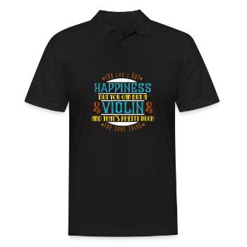 Lustig Geiger Violine Violinist Geige Geschenk - Männer Poloshirt - Schwarz - Vorne - Kai (181cm)