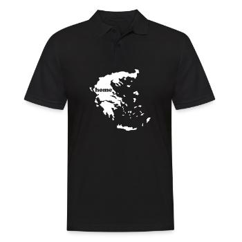 Grèce mon pays et refuge - Polo Homme - noir - Devant - Kai (181cm)