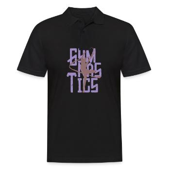 Gymnastics gymnastics club track and field gift - Men's Polo Shirt - black - Front - Kai (181cm)