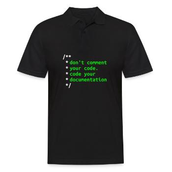 Don’t Comment Votre Code. Code de votre documentation. - Polo Homme - noir - Devant - Kai (181cm)