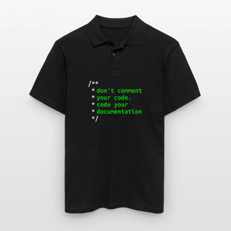Don't Comment Your Code. Code Your Documentation. Männer Poloshirt