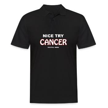 Cancer Cancer vainqueurs de la vie Gagnants - Polo Homme - noir - Devant - Kai (181cm)