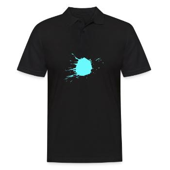 Color blot turquoise - Men's Polo Shirt - black - Front - Kai (181cm)