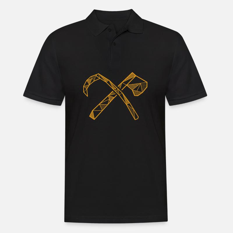 Axt und Sense - Männer Poloshirt - Schwarz