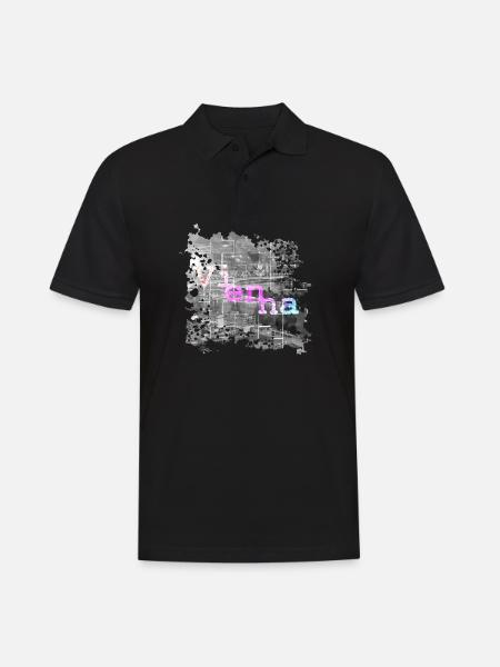 Vienna - Men's Polo Shirt - black