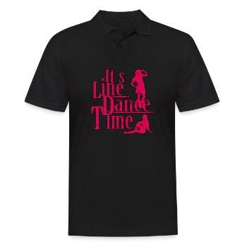 Line dance - Men's Polo Shirt - black - Front - Kai (181cm)