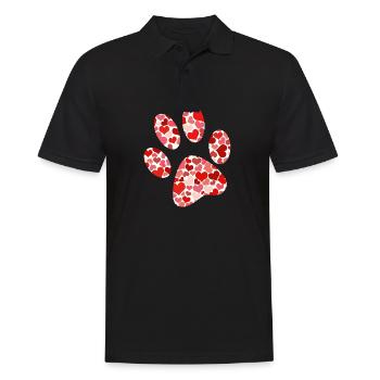 Pfote - Männer Poloshirt - Schwarz - Vorne - Kai (181cm)