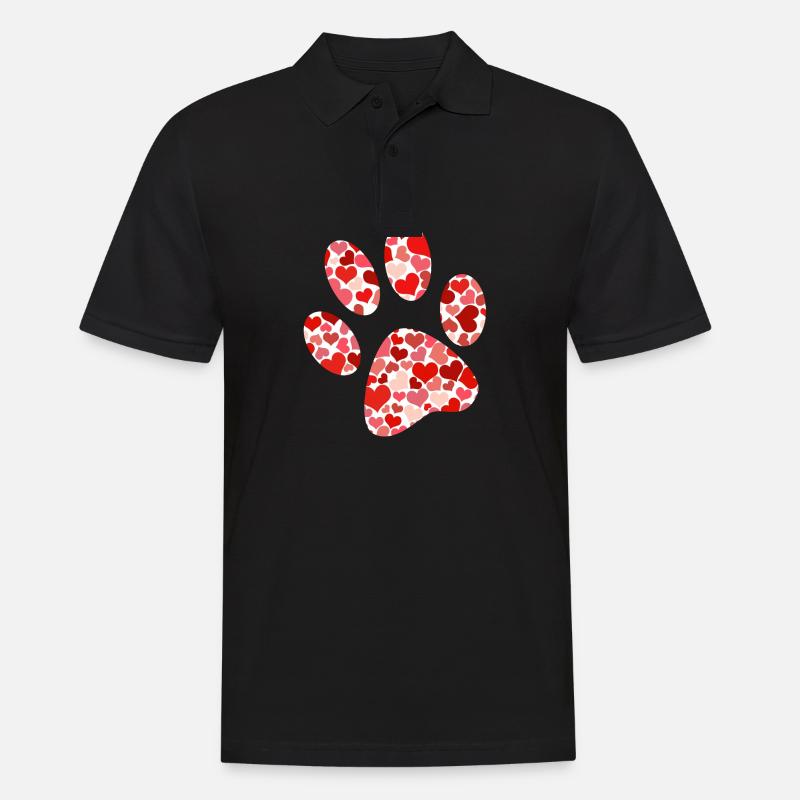 Pfote - Männer Poloshirt - Schwarz