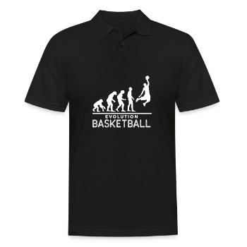 Evolution Basketball - Männer Poloshirt - Schwarz - Vorne - Kai (181cm)