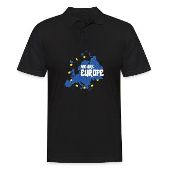 WE ARE EUROPE - We are Europe Gift - Men's Polo Shirt - black - Front - Kai (181cm)