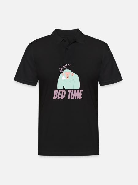 Bed time, bedtime - Men's Polo Shirt - black