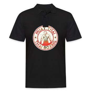 Thai boxing - Men's Polo Shirt - black - Front - Kai (181cm)