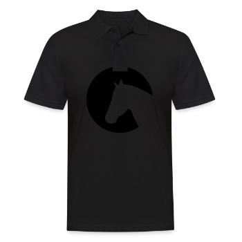 HORSE - Männer Poloshirt - Schwarz - Vorne - Kai (181cm)