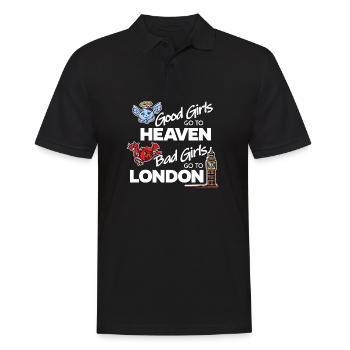 Engel Teufel himmel London - Men's Polo Shirt - black - Front - Kai (181cm)